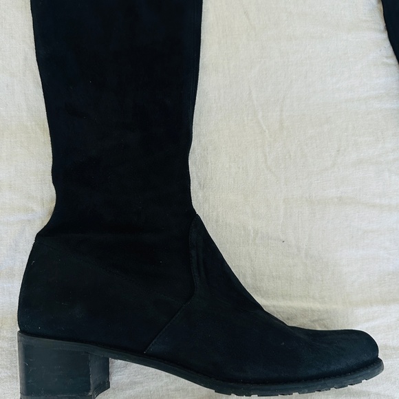 Stuart Weitzman Midland Over The Knee Boots Black Suede Leather Size US9 EUR39.5 - Picture 8 of 10